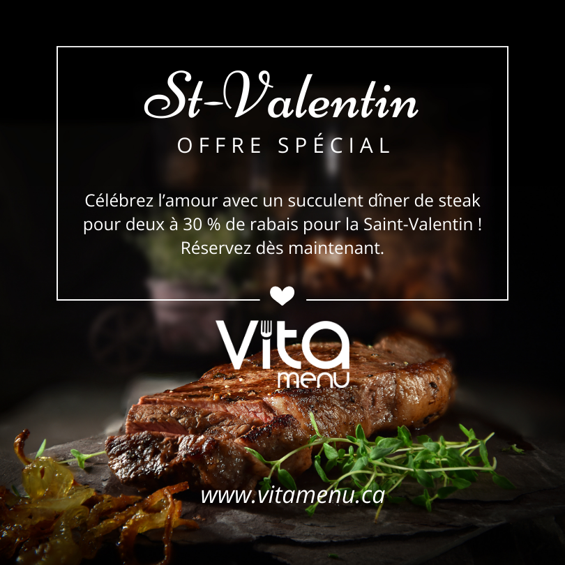 FESTIN POUR DEUX AMOUREUX (SAINT-VALENTIN) SURF N TURF FOR 2