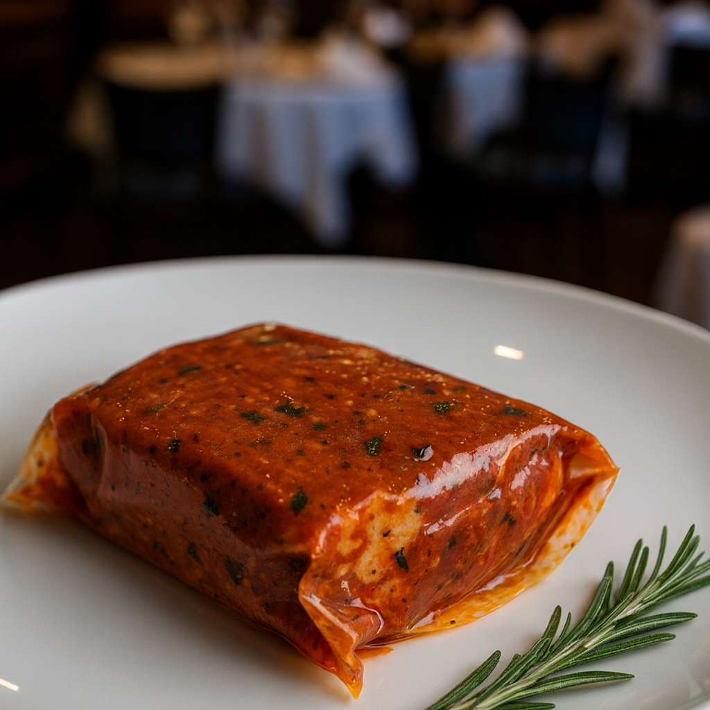 Chop de porc avec os 3/4 de pouce x 8 marinée teriyaki