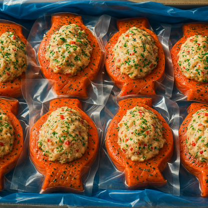 truite farcie aux fruits de mer Vitamenu boucherie à Blainville, Mirabel et Saint-Jérôme . 