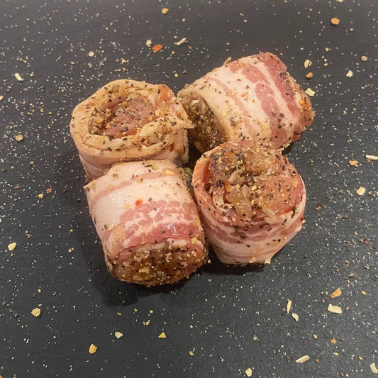 Alouettes de poulet, bouchées de filet de poulet enroulées de bacon fumé (4 unités x 8 ) - VitaMenu