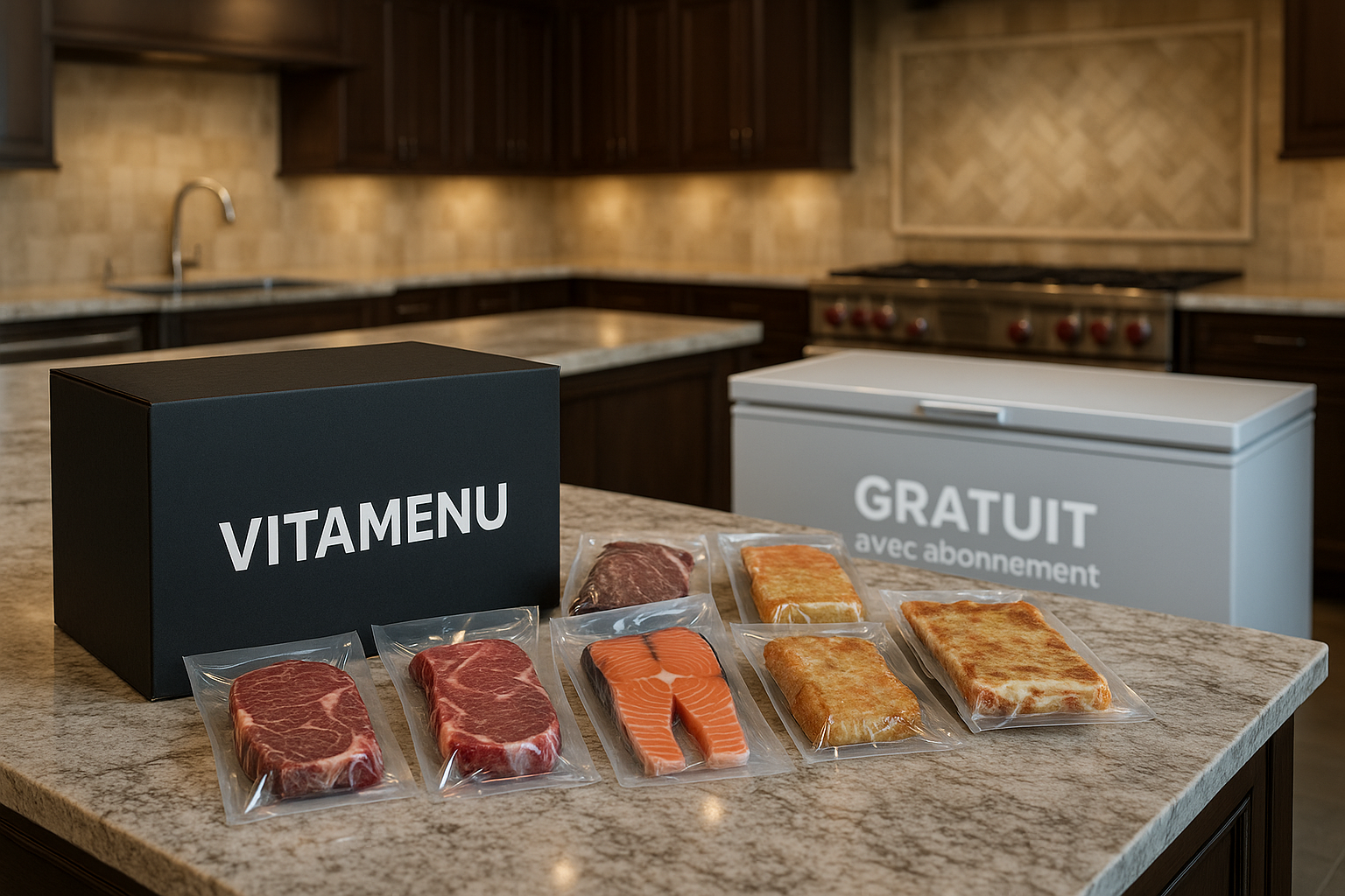 Vitamenu.ca – Boucherie en ligne, poissonnerie et épicerie en ligne du Québec | Viandes locales, poissons frais et repas préparés livrés à domicile | Forfait abonnement avec congélateur gratuit
