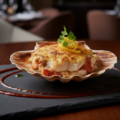 Coquille de homard et doré du Québec – Demi-boîte (x 4 portions)