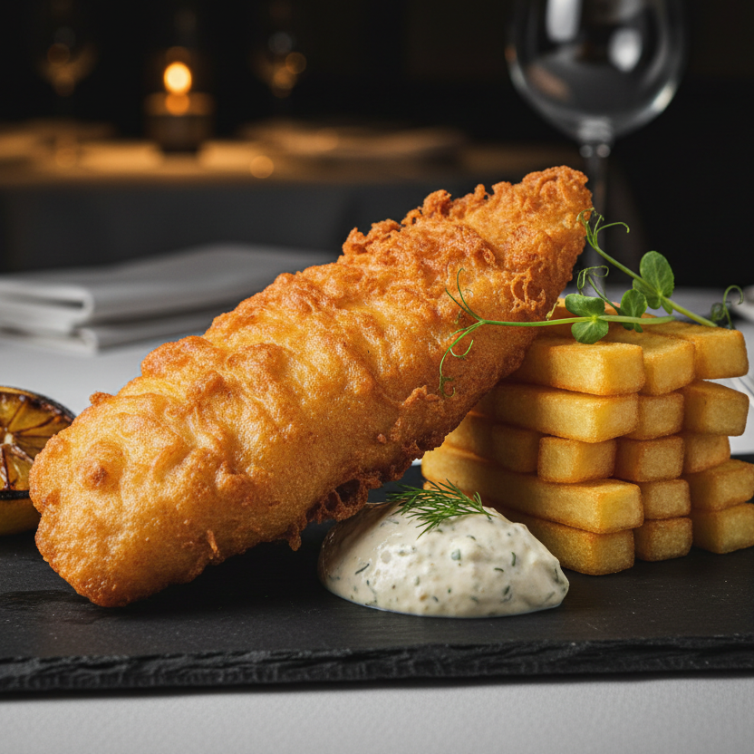 Fish'n chips de morue à la bière Guinness (2lbs) – Demi-boîte