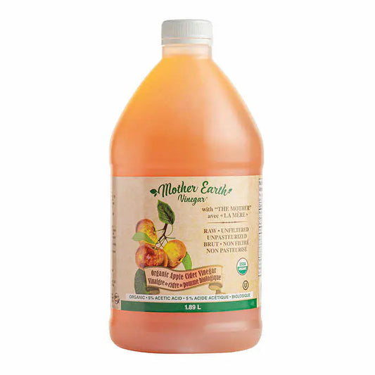 Mother Earth Vinegar - Vinaigre de cidre de pomme biologique, 1,9 L - VitaMenu